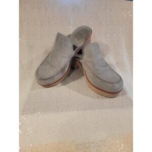 Baby Blue Women's EUR42 US 10.5Faux Suede Lightweight‎ Chunky Heel Mules Y2K